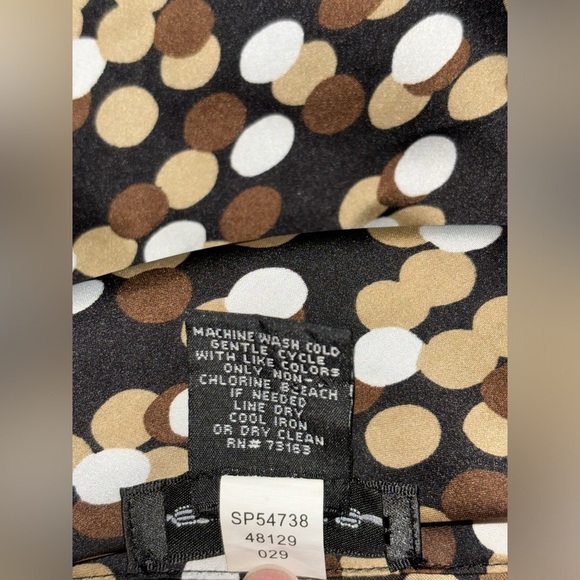 Spense Women Satin Polka Dot Blouse Button Up XL Business Office Work Career - Picture 7 of 8